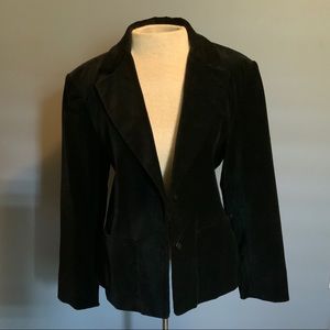Rafaella Petite Black Velvet Tailored Blazer